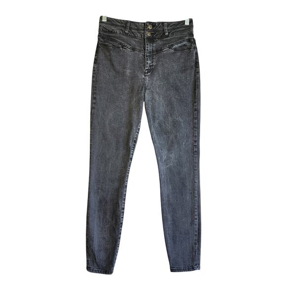pistola Denim - Pistola Womens Skinny Jeans Size 31 Black Stonewash Denim High Rise Stretch